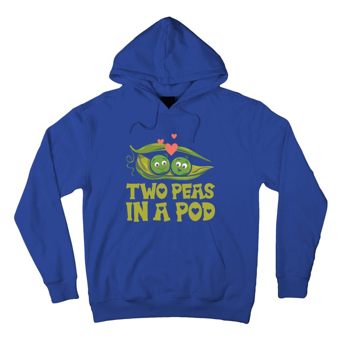 Two Peas In A Pod Valentines Day In Love Vegan Vegetables Cool Gift Hoodie