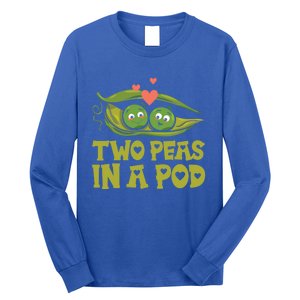 Two Peas In A Pod Valentines Day In Love Vegan Vegetables Cool Gift Long Sleeve Shirt