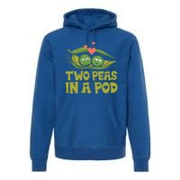 Two Peas In A Pod Valentines Day In Love Vegan Vegetables Cool Gift Premium Hoodie