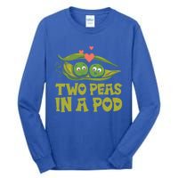 Two Peas In A Pod Valentines Day In Love Vegan Vegetables Cool Gift Tall Long Sleeve T-Shirt