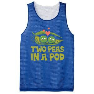 Two Peas In A Pod Valentines Day In Love Vegan Vegetables Cool Gift Mesh Reversible Basketball Jersey Tank