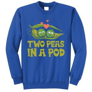 Two Peas In A Pod Valentines Day In Love Vegan Vegetables Cool Gift Tall Sweatshirt