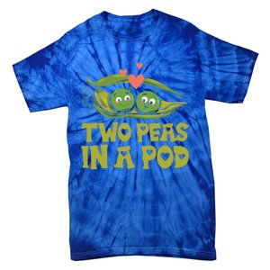 Two Peas In A Pod Valentines Day In Love Vegan Vegetables Cool Gift Tie-Dye T-Shirt