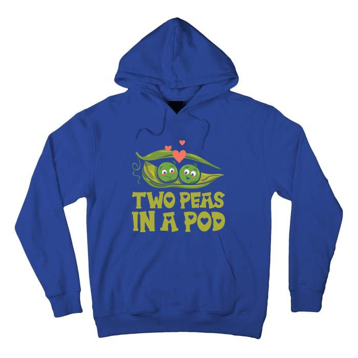 Two Peas In A Pod Valentines Day In Love Vegan Vegetables Cool Gift Tall Hoodie