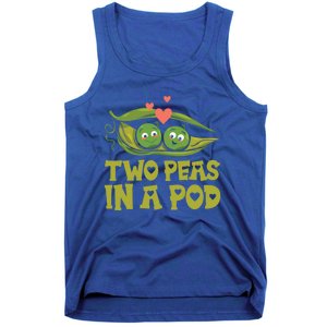 Two Peas In A Pod Valentines Day In Love Vegan Vegetables Cool Gift Tank Top