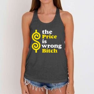 The price Is Wrong Bitch Women's Knotted Racerback Tank