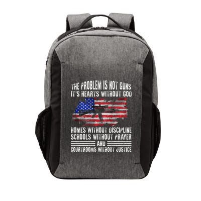 The Problem Is Not Guns ItS Hearts Without God Vector Backpack