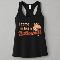 Thanksgiving Puns I Came In Like A Butterball Funny Turkey Womens Tank Top