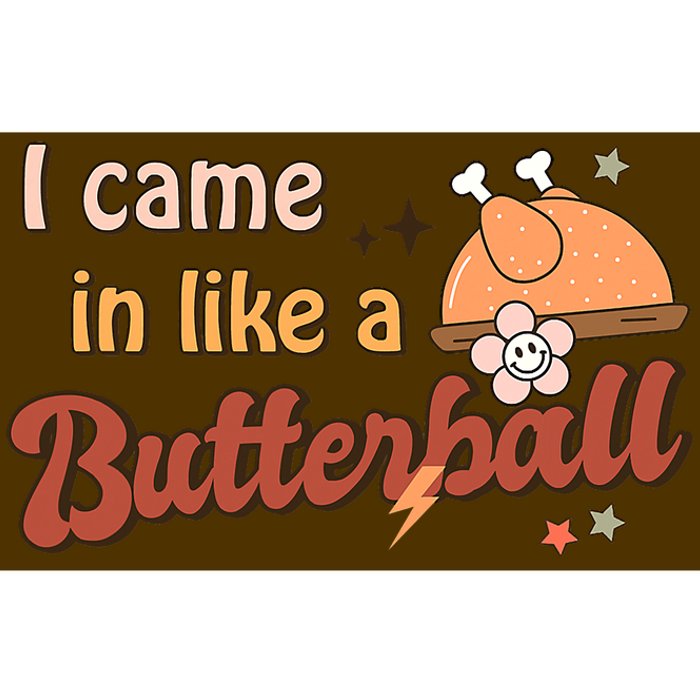 Thanksgiving Puns I Came In Like A Butterball Funny Turkey Bumper Sticker