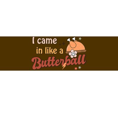 Thanksgiving Puns I Came In Like A Butterball Funny Turkey Bumper Sticker