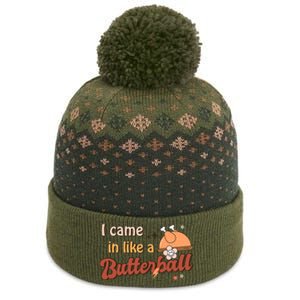 Thanksgiving Puns I Came In Like A Butterball Funny Turkey The Baniff Cuffed Pom Beanie