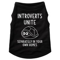 Turtle Pun Introverts Unite Funny Jokes Sarcastic Doggie Tank
