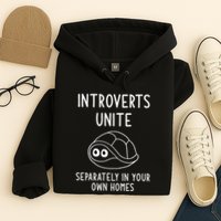 Turtle Pun Introverts Unite Funny Jokes Sarcastic Hoodie