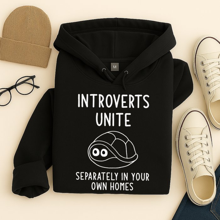 Turtle Pun Introverts Unite Funny Jokes Sarcastic Hoodie