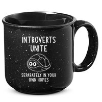 Turtle Pun Introverts Unite Funny Jokes Sarcastic 15oz Campfire Ceramic Mug