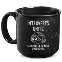 Turtle Pun Introverts Unite Funny Jokes Sarcastic 15oz Campfire Ceramic Mug