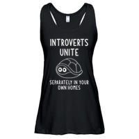 Turtle Pun Introverts Unite Funny Jokes Sarcastic Ladies Essential Flowy Tank