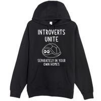 Turtle Pun Introverts Unite Funny Jokes Sarcastic Premium Pullover Hoodie
