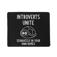 Turtle Pun Introverts Unite Funny Jokes Sarcastic Mousepad