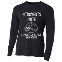 Turtle Pun Introverts Unite Funny Jokes Sarcastic Cooling Performance Long Sleeve Crew