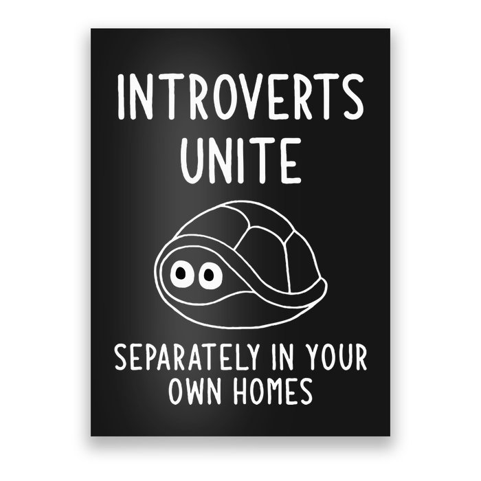 Turtle Pun Introverts Unite Funny Jokes Sarcastic Poster