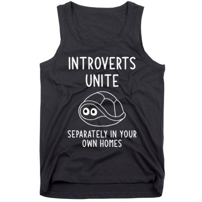 Turtle Pun Introverts Unite Funny Jokes Sarcastic Tank Top