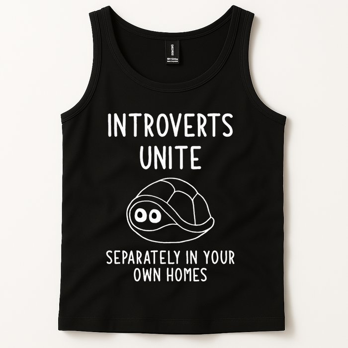 Turtle Pun Introverts Unite Funny Jokes Sarcastic Tank Top