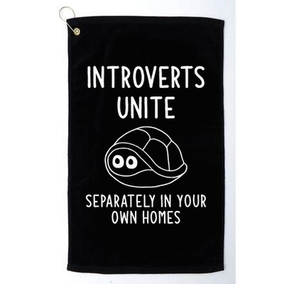 Turtle Pun Introverts Unite Funny Jokes Sarcastic Golf Towel