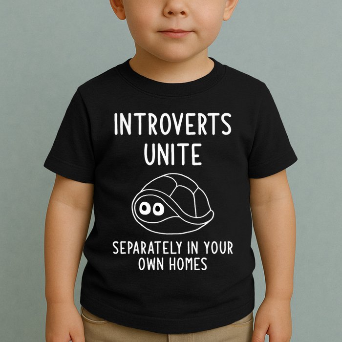 Turtle Pun Introverts Unite Funny Jokes Sarcastic Toddler T-Shirt