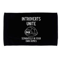 Turtle Pun Introverts Unite Funny Jokes Sarcastic Microfiber Hand Towel
