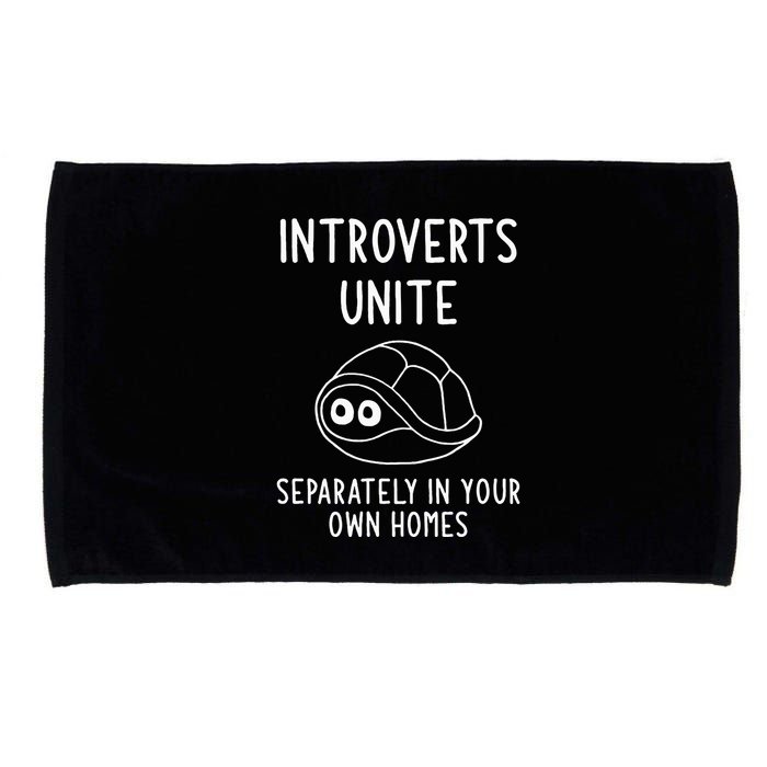 Turtle Pun Introverts Unite Funny Jokes Sarcastic Microfiber Hand Towel