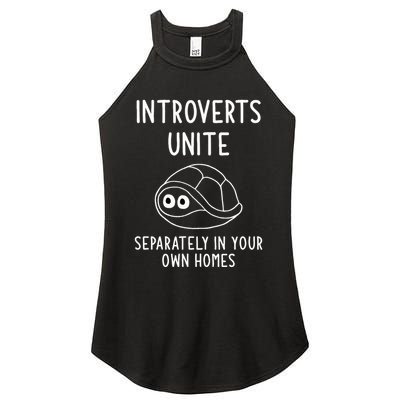Turtle Pun Introverts Unite Funny Jokes Sarcastic Women's Perfect Tri Rocker Tank