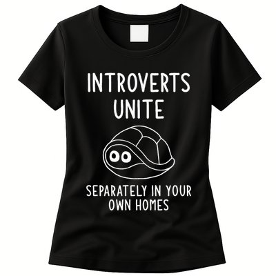 Turtle Pun Introverts Unite Funny Jokes Sarcastic Women's T-Shirt