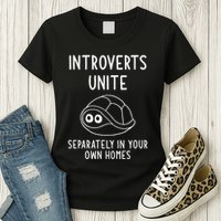 Turtle Pun Introverts Unite Funny Jokes Sarcastic Womens T-Shirt