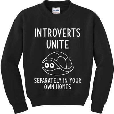 Turtle Pun Introverts Unite Funny Jokes Sarcastic Kids Sweatshirt