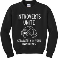 Turtle Pun Introverts Unite Funny Jokes Sarcastic Kids Sweatshirt