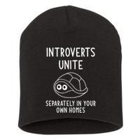 Turtle Pun Introverts Unite Funny Jokes Sarcastic Short Acrylic Beanie