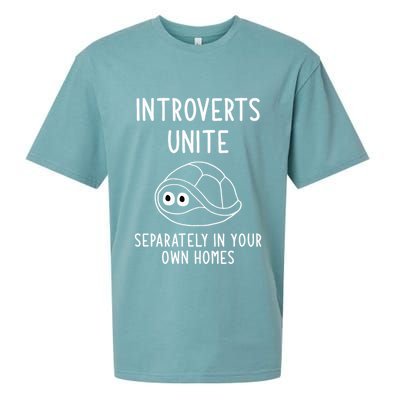 Turtle Pun Introverts Unite Funny Jokes Sarcastic Sueded Cloud Jersey T-Shirt