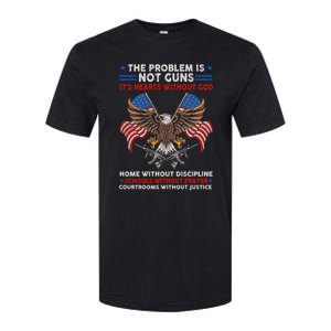 The Problem Is Not Guns ItS Hearts Without God Softstyle CVC T-Shirt