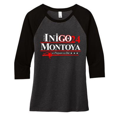 The Princessbride Inigo Montoya For President 2024 Women's Tri-Blend 3/4-Sleeve Raglan Shirt