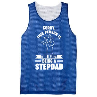 This Person Is Too Busy Being A Stepdad Stepdad Great Gift Mesh Reversible Basketball Jersey Tank