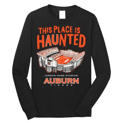 This Place Is Haunted Jordan Hare Stadium Football Team Lover Long Sleeve Shirt