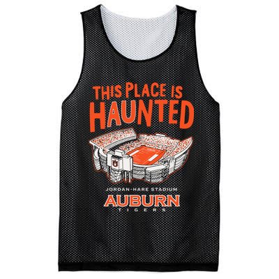 This Place Is Haunted Jordan Hare Stadium Football Team Lover Mesh Reversible Basketball Jersey Tank