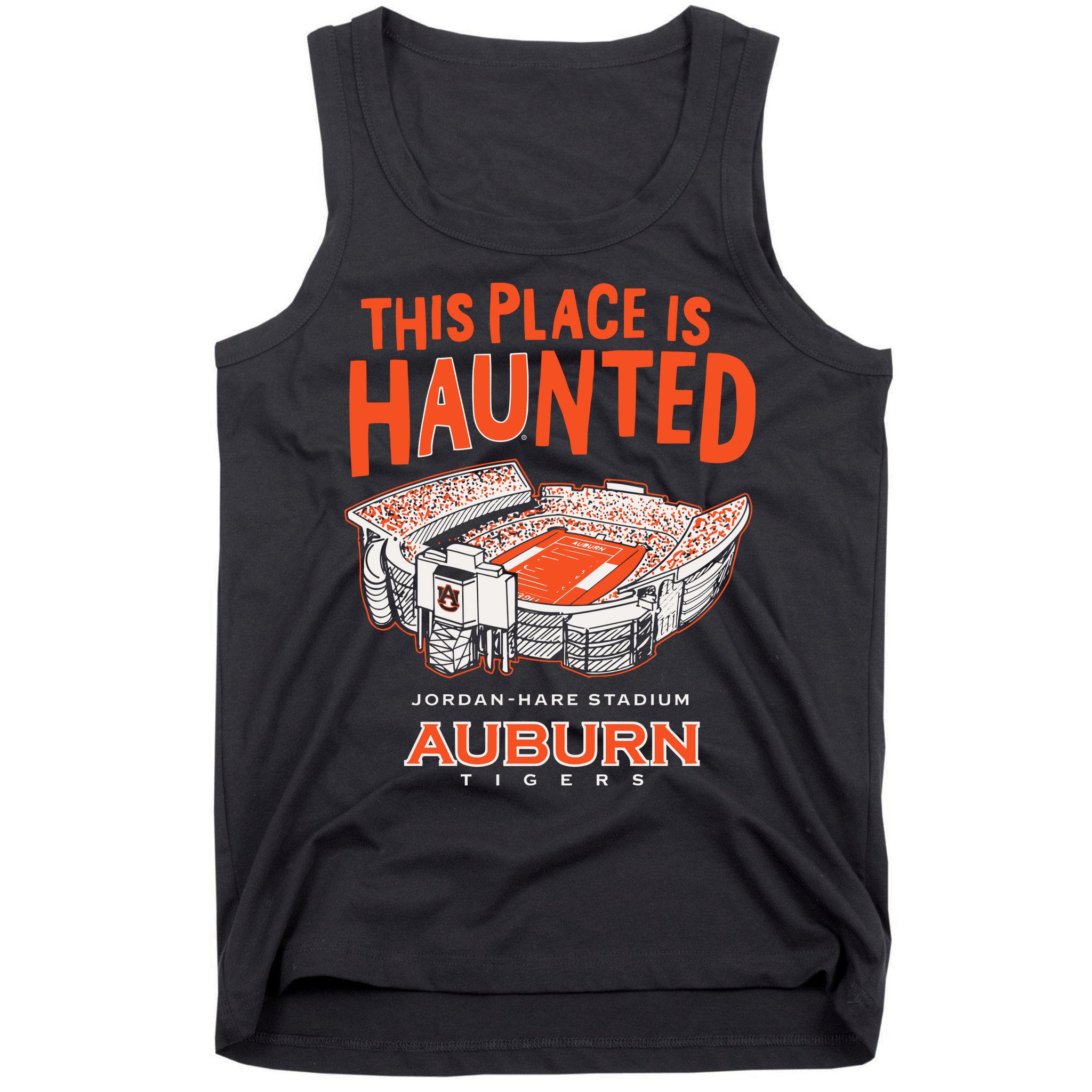 This Place Is Haunted Jordan Hare Stadium Football Team Lover Tank Top
