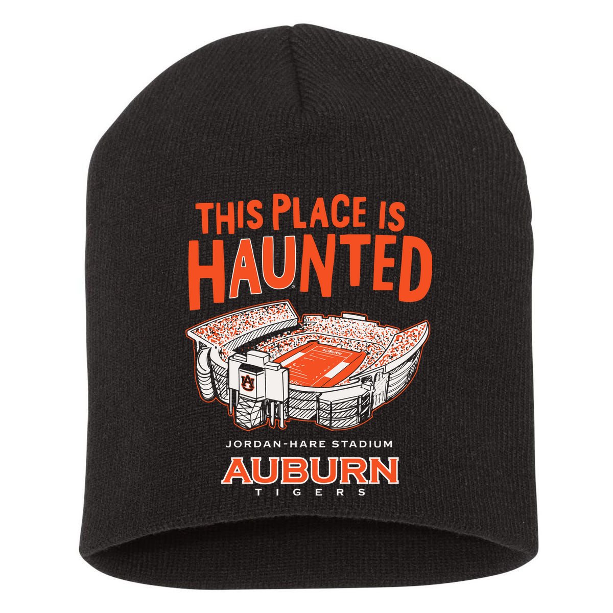 This Place Is Haunted Jordan Hare Stadium Football Team Lover Short Acrylic Beanie