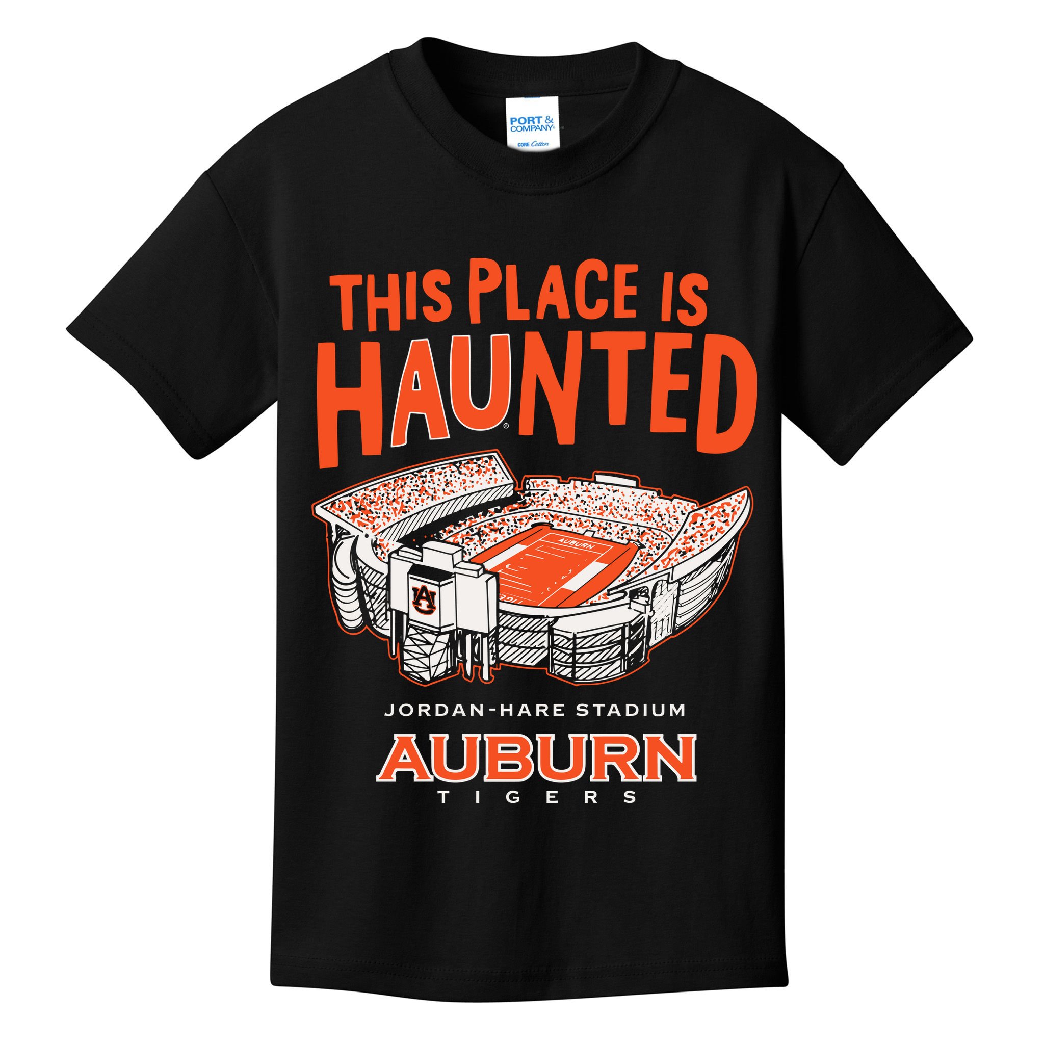 This Place Is Haunted Jordan Hare Stadium Football Team Lover Kids T-Shirt