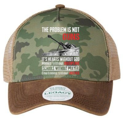 The Problem Is Not Guns ItS Hearts Without God Homes Legacy Tie Dye Trucker Hat