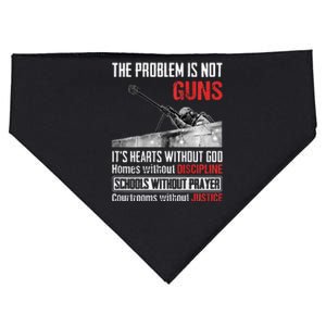 The Problem Is Not Guns ItS Hearts Without God Homes USA-Made Doggie Bandana