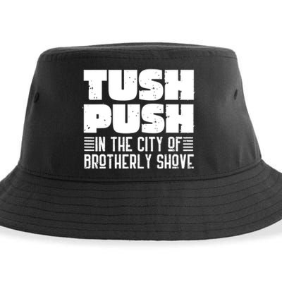 Tush Push In The City Of Brotherly Shove Funny Football Sustainable Bucket Hat