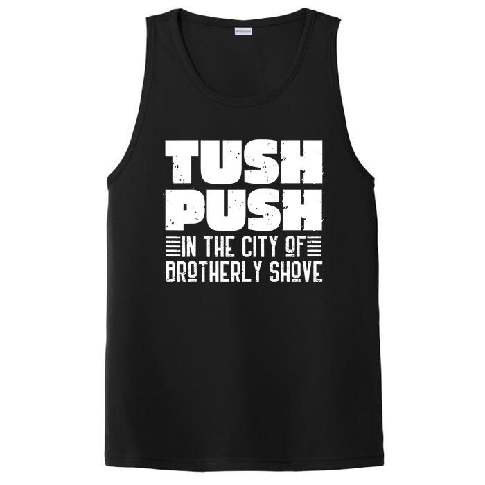 Tush Push In The City Of Brotherly Shove Funny Football PosiCharge Competitor Tank